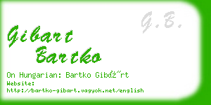 gibart bartko business card